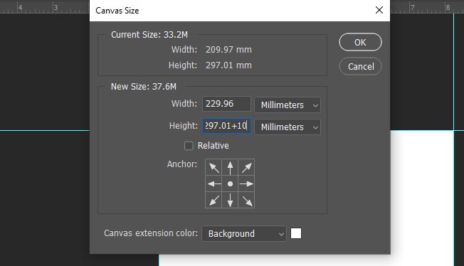 Image>Canvas size