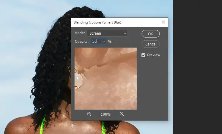 change the blending mode to screen and reduce the opacity to 50