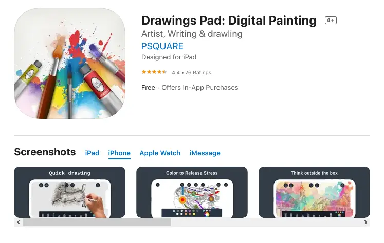 Drawings Pad: Digital Painting (Free: iPadOS and iOS)