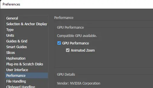 gpu settings in adobe illustrator