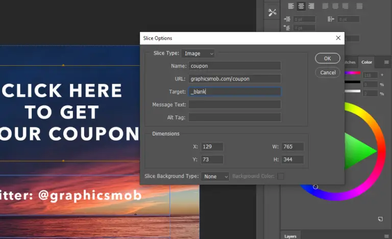 How to add a hyperlink to a jpeg in photoshop tutorial - Graphics Mob