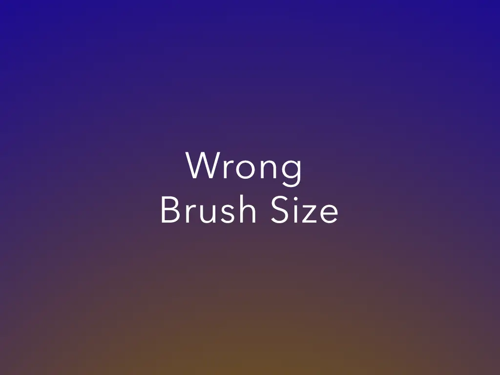 brush size not showing