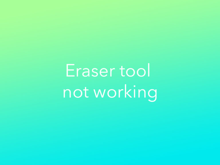 background eraser tool not working