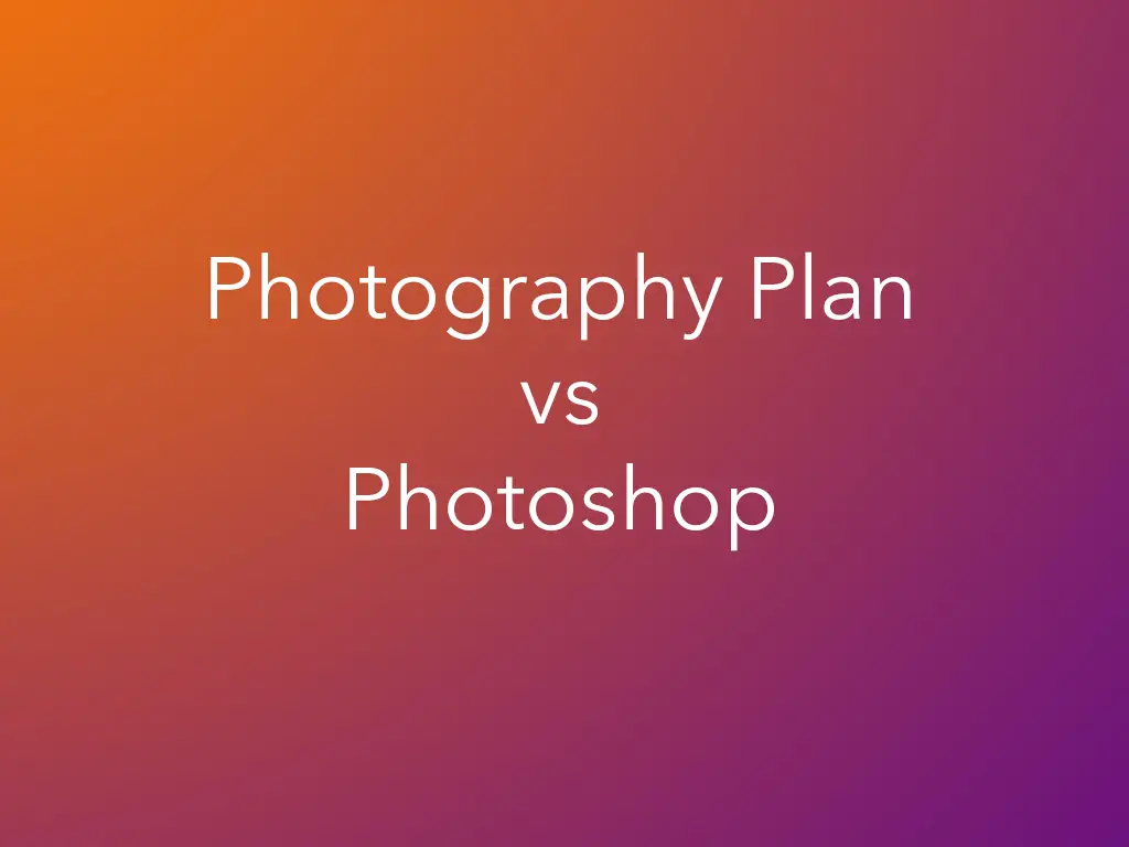 photography vs photoshop