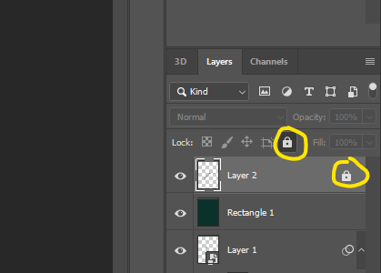 how to unlock layer in photoshop