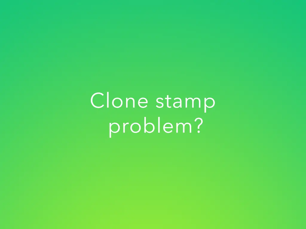 clone stamp not working