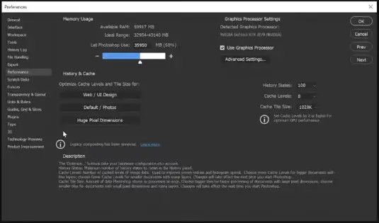 photoshop gpu perfomance