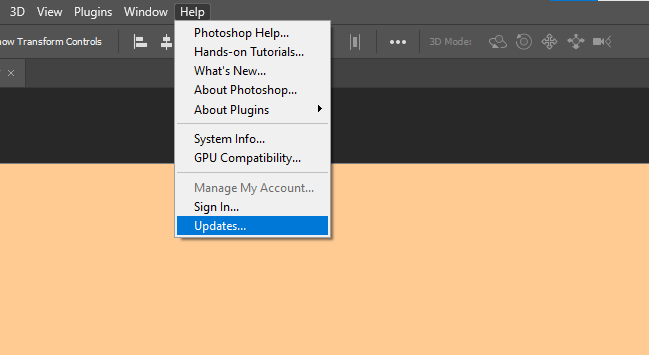 how to update photoshop