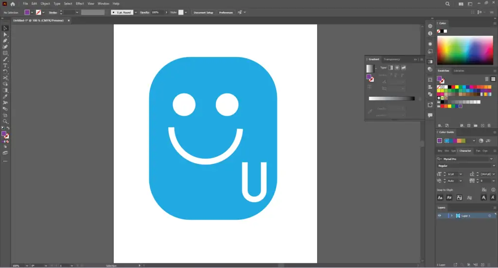 illustrator user interface