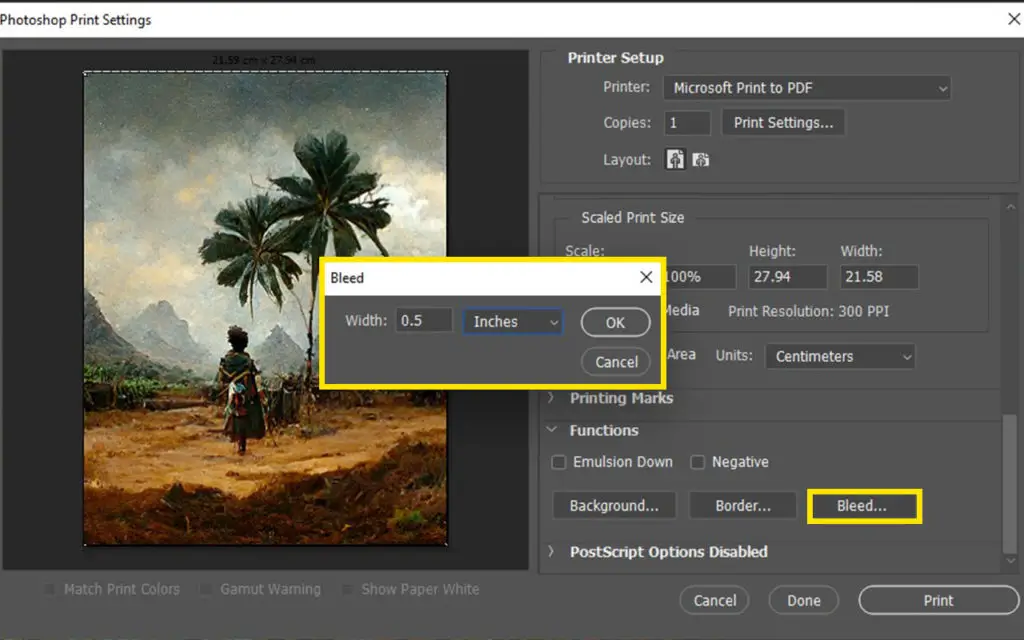 adding bleed in photoshop